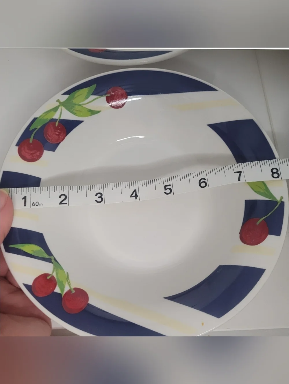RARE 4 Vintage Cherry Stripe Bowl Set By Montgomery Wards